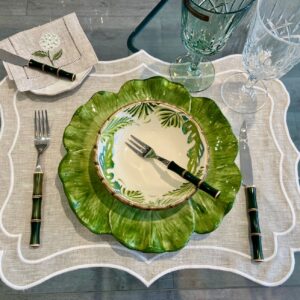 Individual Lino Atelier Ribete Rectangular