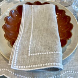 Servilleta Lino Atelier Puntos Rectangular