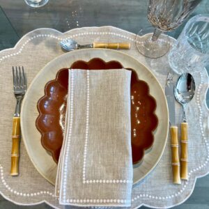 Individual Lino Atelier Puntos Rectangular